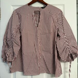 Striped Red and White Women's Top